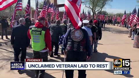 Dozens attend funeral for unclaimed veteran in Phoenix