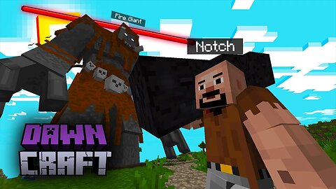 Notch Vs Fire Giant in Dawncraft | Minecraft