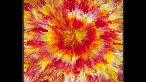 090 - "Naranja Tie Dye" - Paint Pouring Demo - Fluid Art - Abstract Art - Acrylic Pouring Demo