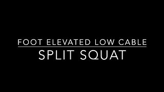 Foot Elevated Low Cable Split Squat