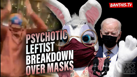 ⁣Psychotic Leftist Breaks Down Into Tears Over Masks On Elevator