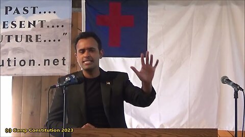 Presidential Candidate for 2024 Vivek Ramaswamy visits Camp Constitution 2023
