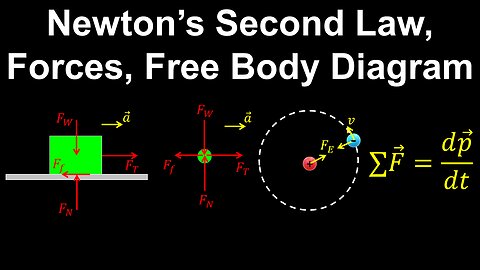 Newton's Second Law of Motion, Forces, Free Body Diagrams - AP Physics C (Mechanics)