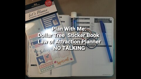 Plan With Me: Dollar Tree Sticker Book and Law of Attraction Daily Planner