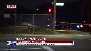 Person killed in hit-and-run crash on Detroit's west side