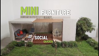 MINIATURE Social Garden - MINI FURNITURE - Landscape design ideas