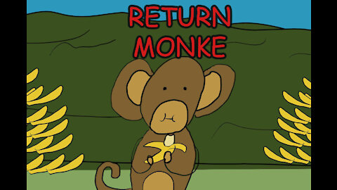 reject humanity, return to monke | monke eats banana animation