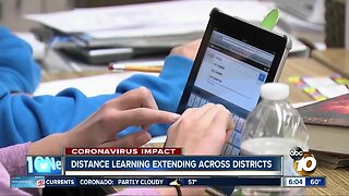 Distance learning extending across districts
