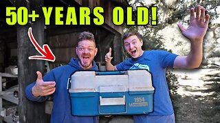 Antique Fishing Tackle Box Found in ABANDONED Barn! (50+ YEARS OLD!)