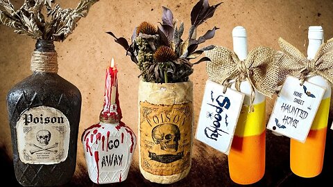 Transform Your Old Glass Bottles into Spooky Halloween Decor | Don't Throw Them Out!