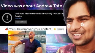 YouTube Deleted my Video because they think it violates Community Guidelines #youtube #andrewtate