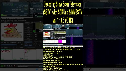 Decoding Slow Scan Television SSTV with SDRUno & MMSSTV Ver 1.13.3 YOINQ