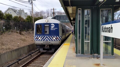 Metro North Harlem Line Train to Yankee Stadium arriving at Katonah (Budd M3)