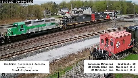 Nice Lashup on WB Manifest in Griffith, IN on April 19, 2023