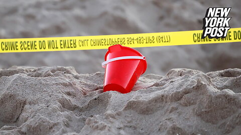 Young girl dies after sand hole she was digging with little boy collapses on Florida beach as rescuers try to save them, distressing video shows
