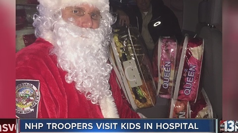 Nevada Highway Patrol passes out toys to sick kids