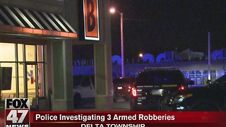 Police investigate three armed robberies