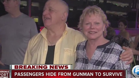 Passengers hide from gunman to survive
