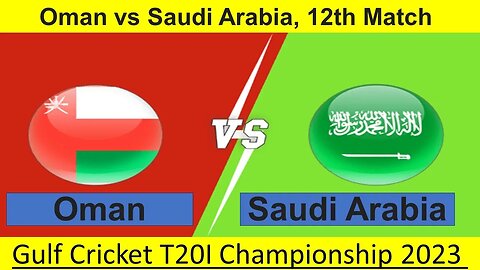 🔴 LIVE Oman vs Saudi Arabia | 12th T20 Match | Gulf Cricket T20I Championship 2023 | Live Commentary