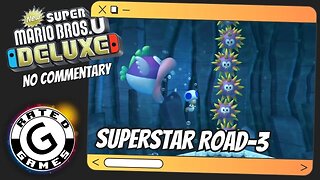 Superstar Road-3 | Swim for Your Life! (ALL Star Coins) New Super Mario Bros U Deluxe