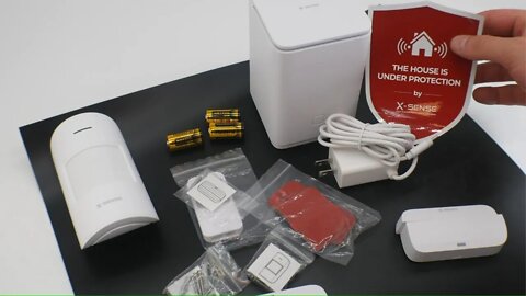 X-Sense Home Security System, 5-Piece Wireless Alarm Kit with Base Station, Motion Sensor