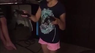 Young Girl Falls Trying To Play VR Game