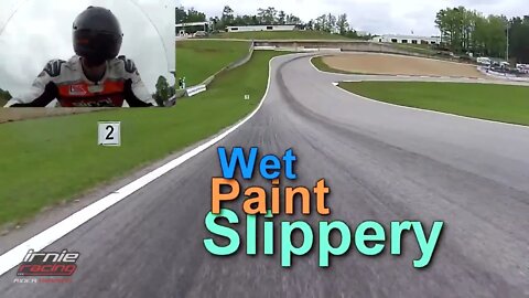 Road Atlanta - MotoAmerica BMW S1000RR Onboard "Wet Paint Slippery" | Irnieracing 2015