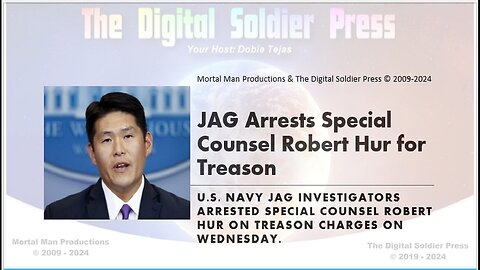 JAG Arrests Special Counsel Robert Hur for Treason