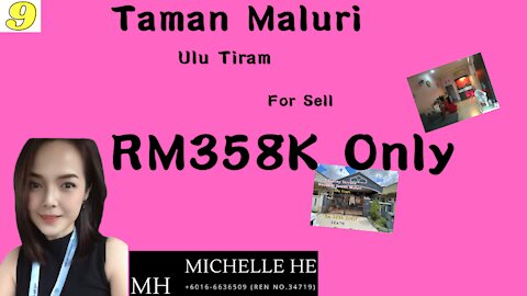 property malaysia Taman Maluri 1-Storey Terrace House -3 Bedroom 2 Bathroom乌鲁地南单层 排屋出售 ONLY RM358k！！