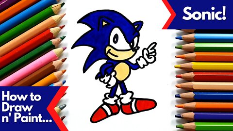 How to draw and paint Sonic