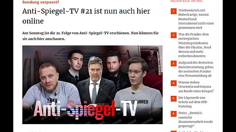 ANTI-SPIEGEL TV 21 ist am Start