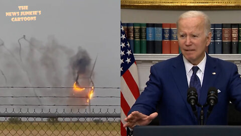 A perfect metaphor for Biden's presidency: Wind turbine struck by lighting in Cromwell, Texas.