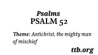 Psalm Chapter 52 (Bible Study)