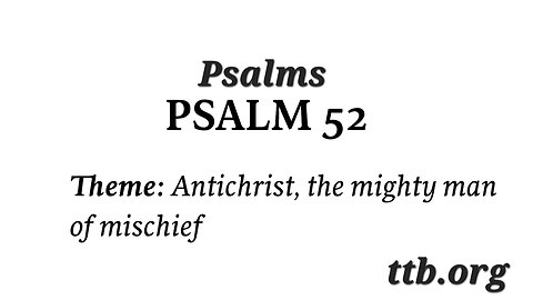 Psalm Chapter 52 (Bible Study)