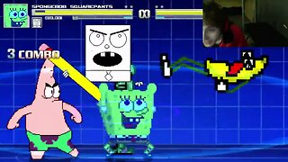 SpongeBob SquarePants Characters (SpongeBob And Squidward) VS Dancing Banana In An Epic Battle