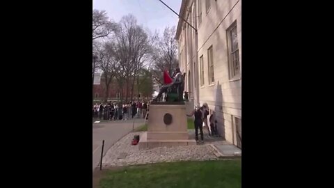 Let's fly our flag with pride! Our stolen "Palestinian" flag in Harvard!