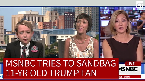 MSNBC Tries To Sandbag 11 Yr Old Trump Fan