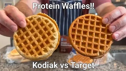 Frozen Protein Waffles! Is the Name Brand Better Really the Best?? Kodiak vs. Good & Gather