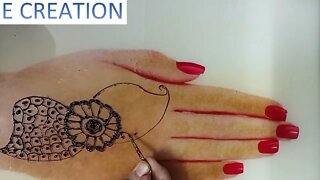 bridal style mehndi design for hand