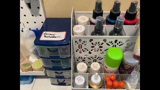 Craft room update/ Tour of my desk #craftroomorganization