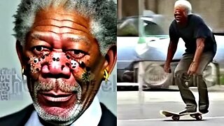 Viralizou ! Morgan Freeman Andando de Skate. #morganfreeman @historyoftheworld852