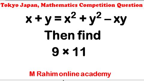 Tokyo, Japan Mathematics Competition Question