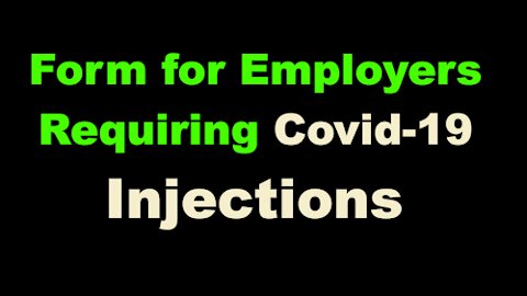 Form for Employers Requiring Covid-19 Injections