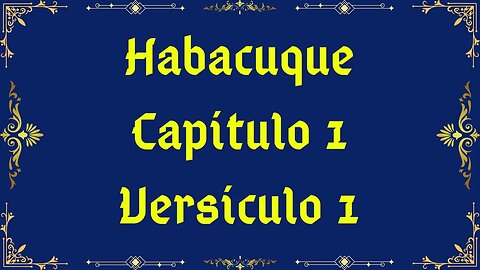 Como se diz Habacuque 1:1 em Hebraico?