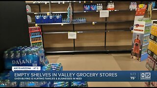 Empty shelves in Valley grocery stores