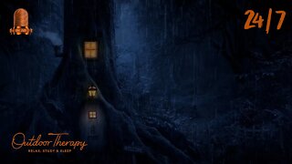 Rainy Night at a Magical Treehouse livestream