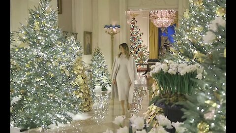 First Lady Melania Trump showed off the White House's Christmas display