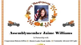 Thanksgiving Turkey giveaway at 5318 Avenue N BK NY 11/20 hosted by Assemblymember Jamie Williams