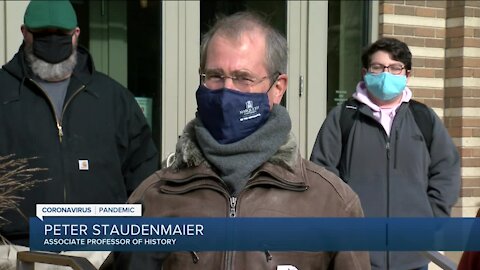 Marquette University employees protest potential layoffs amid COVID-19 pandemic