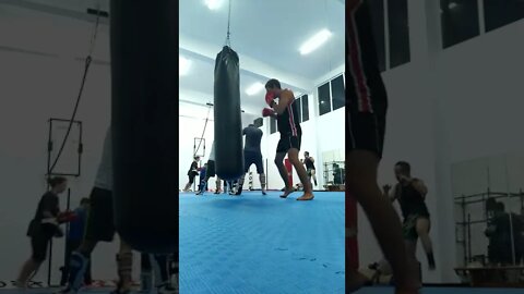 Kick, punch, Elbow and Knee The Bag (16)